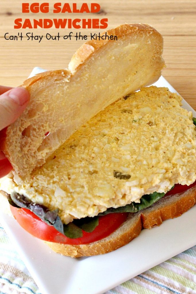 Egg Salad Sandwiches | Can't Stay Out of the Kitchen | this is our favorite #EggSalad #recipe. Anytime we have a lot of #eggs on hand, these #sandwiches are on the menu! We love this easy & delicious recipe. #EggSaladSandwiches #FavoriteEggSaladSandwiches #BestEggSaladSandwiches