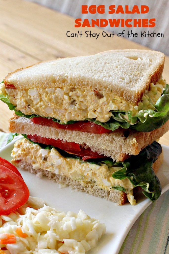 Egg Salad Sandwiches | Can't Stay Out of the Kitchen | this is our favorite #EggSalad #recipe. Anytime we have a lot of #eggs on hand, these #sandwiches are on the menu! We love this easy & delicious recipe. #EggSaladSandwiches #FavoriteEggSaladSandwiches #BestEggSaladSandwiches