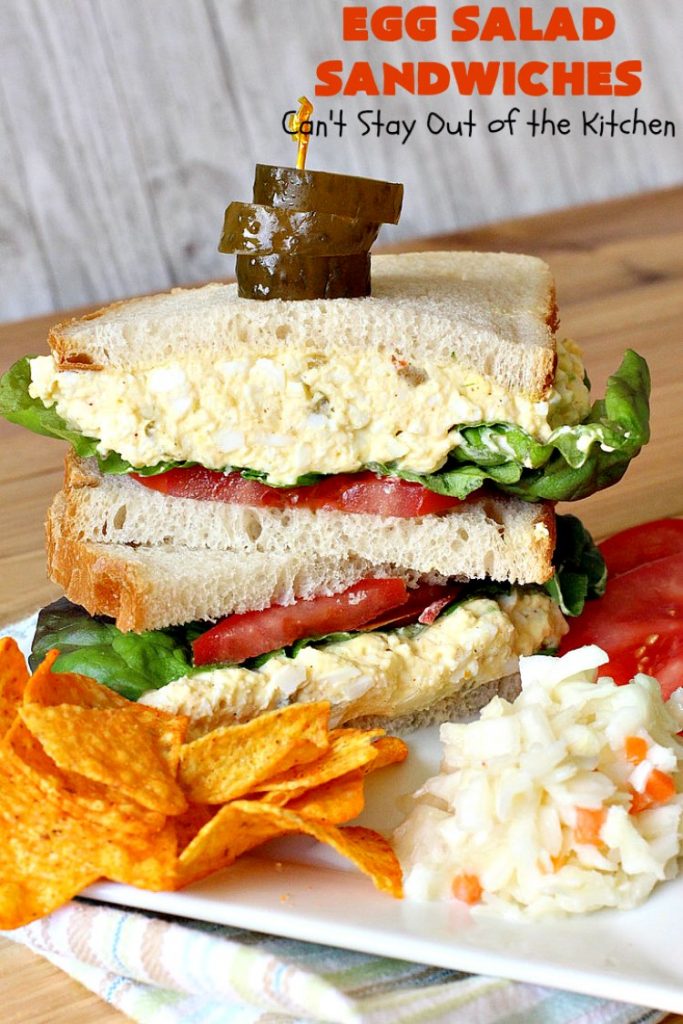 Egg Salad Sandwiches | Can't Stay Out of the Kitchen | this is our favorite #EggSalad #recipe. Anytime we have a lot of #eggs on hand, these #sandwiches are on the menu! We love this easy & delicious recipe. #EggSaladSandwiches #FavoriteEggSaladSandwiches #BestEggSaladSandwiches