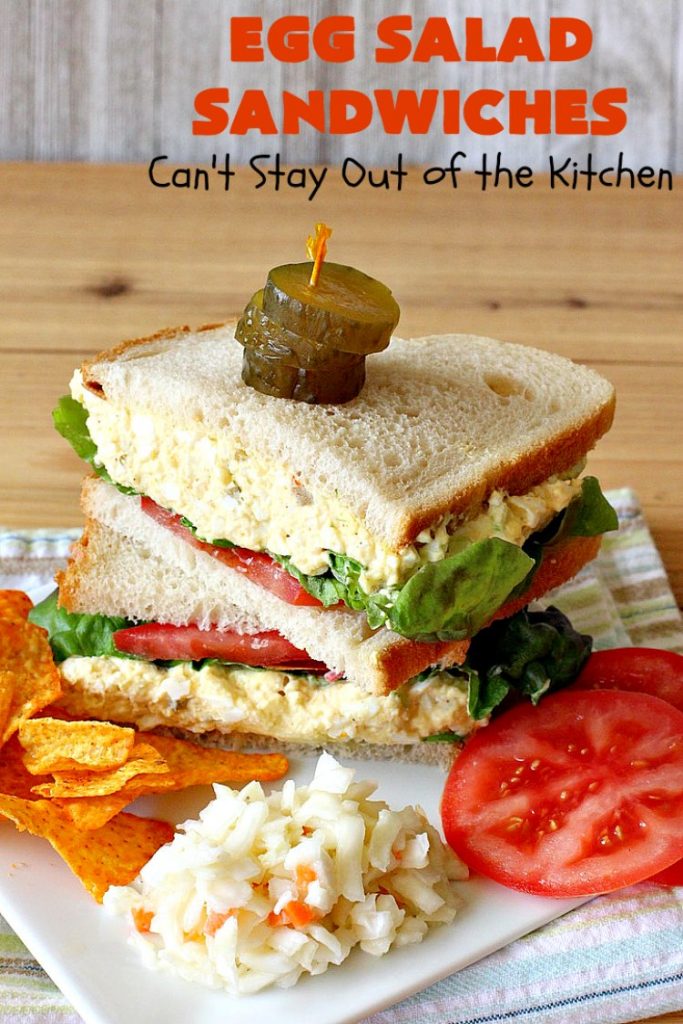 Egg Salad Sandwiches | Can't Stay Out of the Kitchen | this is our favorite #EggSalad #recipe. Anytime we have a lot of #eggs on hand, these #sandwiches are on the menu! We love this easy & delicious recipe. #EggSaladSandwiches #FavoriteEggSaladSandwiches #BestEggSaladSandwiches