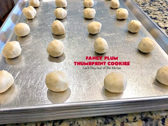 Fancy Plum Thumbprint Cookies | Can't Stay Out of the Kitchen | marvelous #cookie for any kind of #holiday, backyard BBQ, potluck or family reunion. #dessert