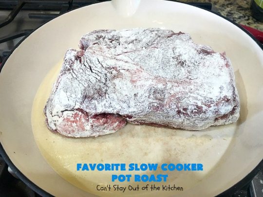 Favorite Slow Cooker Pot Roast | Can't Stay Out of the Kitchen | this family favorite #recipe always gets rave reviews whenever we make it. The #gravy is wonderful. If you enjoy #PotRoast this easy #SlowCooker version is perfect for you! #potatoes #carrots #mushrooms #beef #FavoriteSlowCookerPotRoast