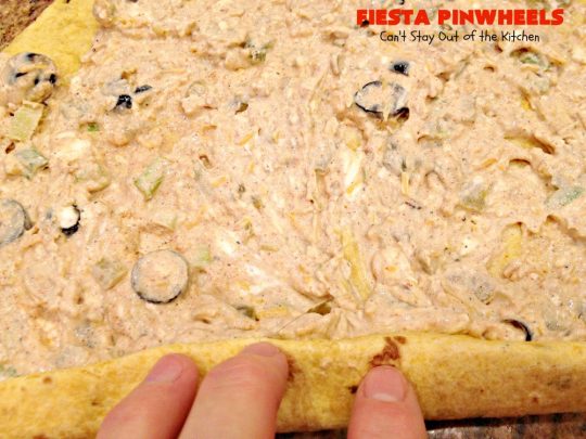 Fiesta Pinwheels | Can't Stay Out of the Kitchen | these fantastic #TexMex #Pinwheels are the perfect #appetizer for game days, #tailgating parties or potlucks. They're easy to make too. #CincoDeMayo #tortillas