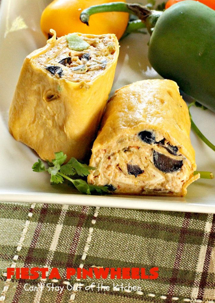 Fiesta Pinwheels | Can't Stay Out of the Kitchen | these fantastic #TexMex #Pinwheels are the perfect #appetizer for game days, #tailgating parties or potlucks. They're easy to make too. #CincoDeMayo #tortillas