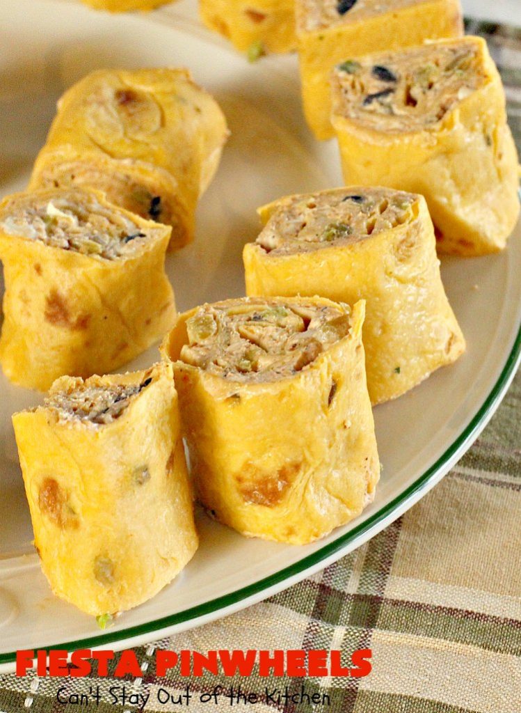 Fiesta Pinwheels | Can't Stay Out of the Kitchen | these fantastic #TexMex #Pinwheels are the perfect #appetizer for game days, #tailgating parties or potlucks. They're easy to make too. #CincoDeMayo #tortillas