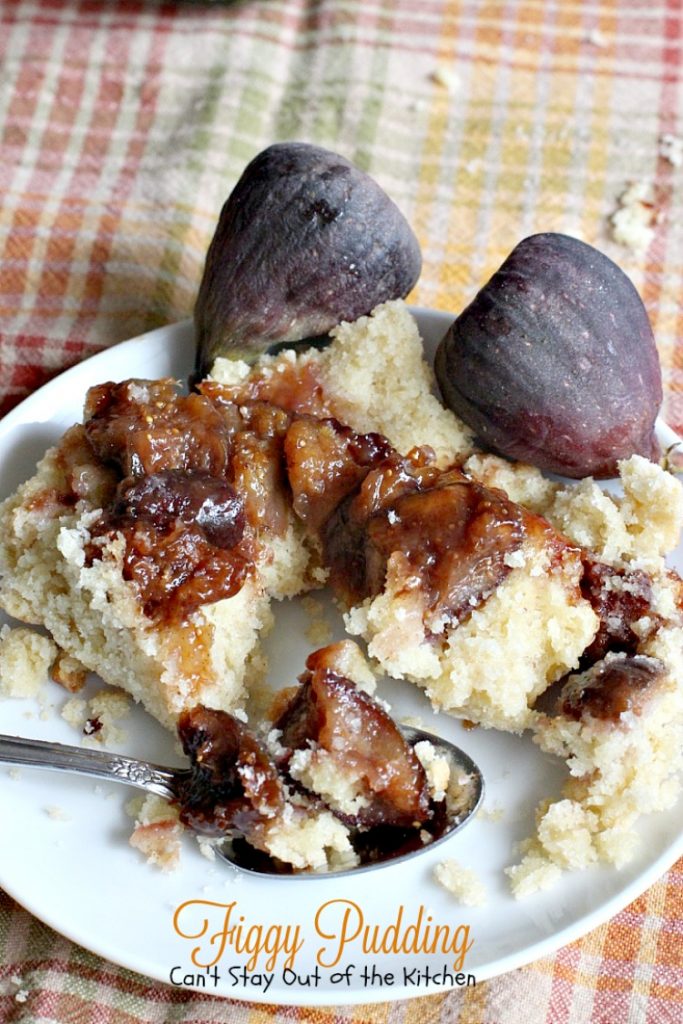 Figgy Pudding | Can't Stay Out of the Kitchen | celebrate the #holidays with this spectacular #dessert. #figs #cobbler
