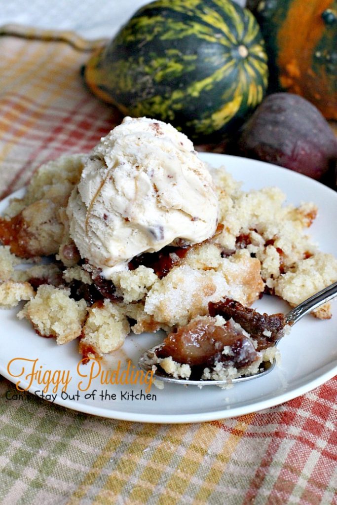 Figgy Pudding | Can't Stay Out of the Kitchen | celebrate the #holidays with this spectacular #dessert. #figs #cobbler