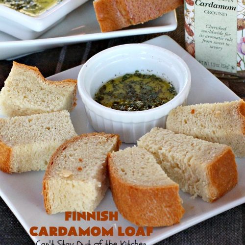 Finnish Cardamom Loaf | Can't Stay Out of the Kitchen | this fantastic home-baked #bread is so easy since it's made in the #breadmaker. Perfect for #breakfast or as a side for soup, chili or other comfort food meals. #cardamom #Finnish #Finland #FinnishCardamomLoaf #HomemadeBread