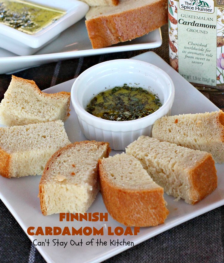 Finnish Cardamom Loaf | Can't Stay Out of the Kitchen | this fantastic home-baked #bread is so easy since it's made in the #breadmaker. Perfect for #breakfast or as a side for soup, chili or other comfort food meals. #cardamom #Finnish #Finland #FinnishCardamomLoaf #HomemadeBread