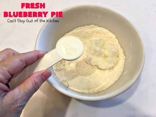 Fresh Blueberry Pie | Can't Stay Out of the Kitchen | this amazing #blueberrypie #recipe can be made in about 15-20 minutes! It's terrific for company or #holidays like #FathersDay or #FourthofJuly. Our company raved over this delicious #pie. #dessert