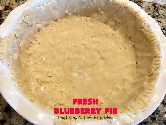 Fresh Blueberry Pie | Can't Stay Out of the Kitchen | this amazing #blueberrypie #recipe can be made in about 15-20 minutes! It's terrific for company or #holidays like #FathersDay or #FourthofJuly. Our company raved over this delicious #pie. #dessert