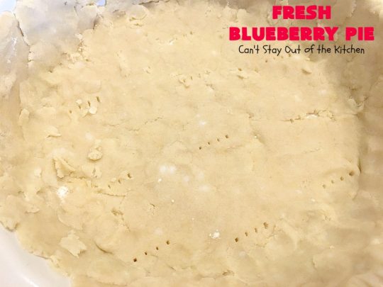 Fresh Blueberry Pie | Can't Stay Out of the Kitchen | this amazing #blueberrypie #recipe can be made in about 15-20 minutes! It's terrific for company or #holidays like #FathersDay or #FourthofJuly. Our company raved over this delicious #pie. #dessert