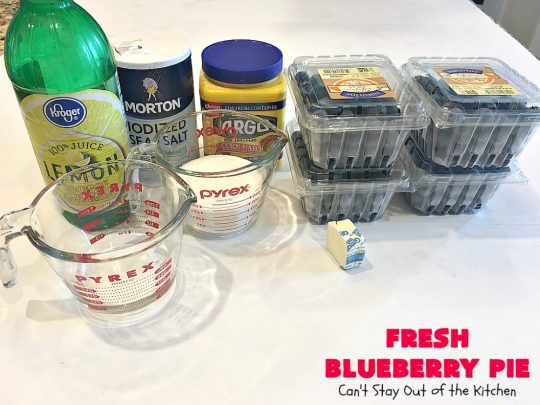 Fresh Blueberry Pie | Can't Stay Out of the Kitchen | this amazing #blueberrypie #recipe can be made in about 15-20 minutes! It's terrific for company or #holidays like #FathersDay or #FourthofJuly. Our company raved over this delicious #pie. #dessert