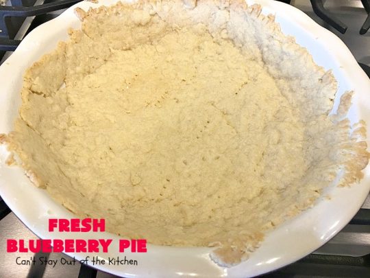 Fresh Blueberry Pie | Can't Stay Out of the Kitchen | this amazing #blueberrypie #recipe can be made in about 15-20 minutes! It's terrific for company or #holidays like #FathersDay or #FourthofJuly. Our company raved over this delicious #pie. #dessert