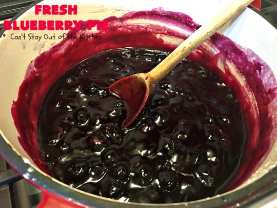 Fresh Blueberry Pie | Can't Stay Out of the Kitchen | this amazing #blueberrypie #recipe can be made in about 15-20 minutes! It's terrific for company or #holidays like #FathersDay or #FourthofJuly. Our company raved over this delicious #pie. #dessert