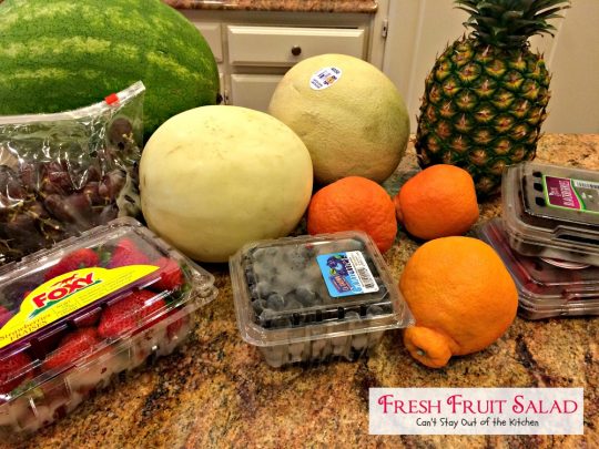 Fresh Fruit Salad | Can't Stay Out of the Kitchen | delicious #fruitsalad that's great to make for summer potlucks & #holidays. #fruit #salad #glutenfree #vegan