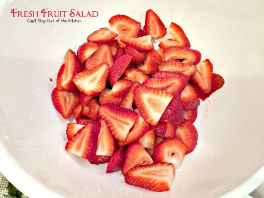 Fresh Fruit Salad | Can't Stay Out of the Kitchen | delicious #fruitsalad that's great to make for summer potlucks & #holidays. #fruit #salad #glutenfree #vegan
