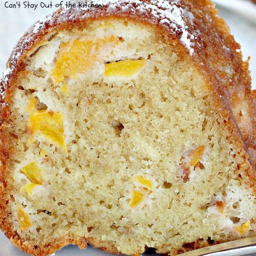 Fresh Peach Pound Cake | Can't Stay Out of the Kitchen