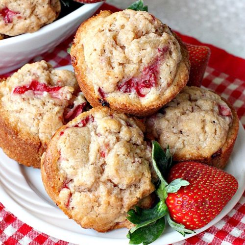 Fresh Strawberry Muffins | Can't Stay Out of the Kitchen