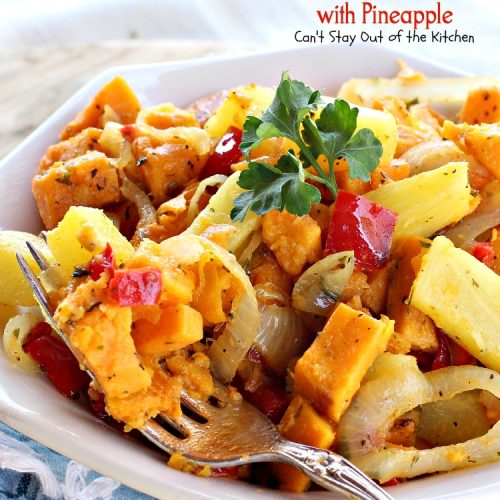 Fried Sweet Potatoes with Pineapple | Can't Stay Out of the Kitchen
