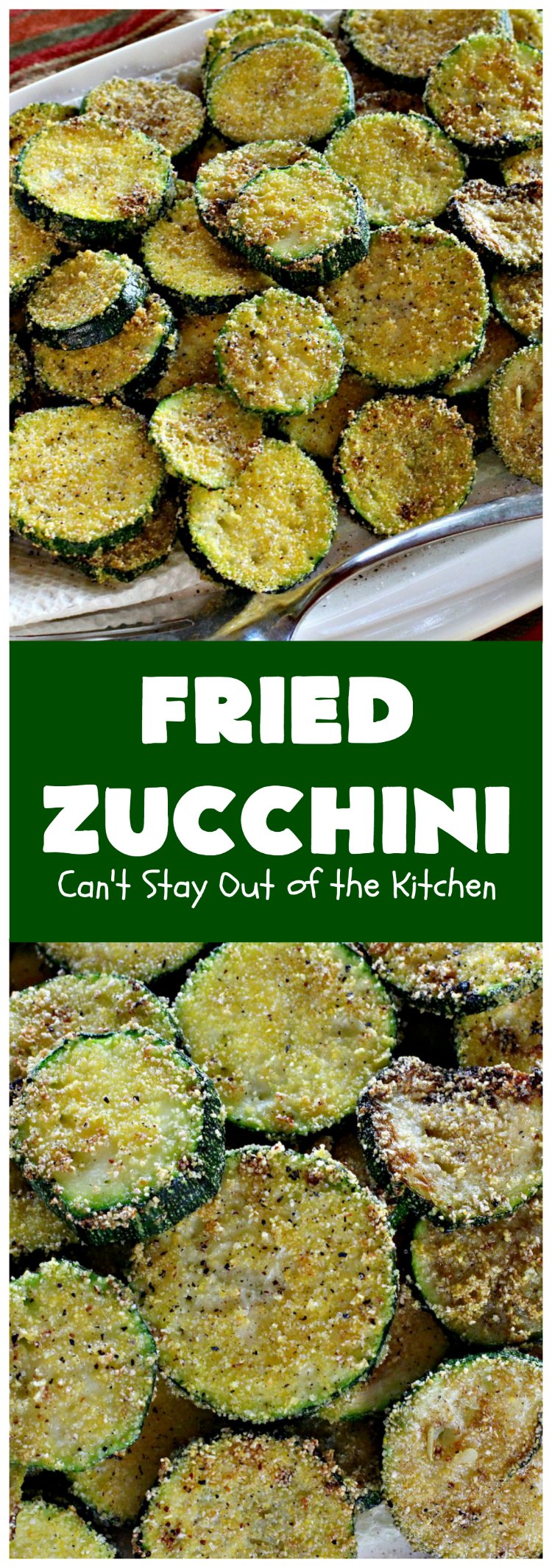 Fried Zucchini | Can't Stay Out of the Kitchen | this is the most delicious way to serve #zucchini. It's quick & easy & absolutely mouthwatering. #GlutenFree #SideDish #FriedZucchini #GlutenFreeSideDish #Southern #cornmeal #SouthernSideDish