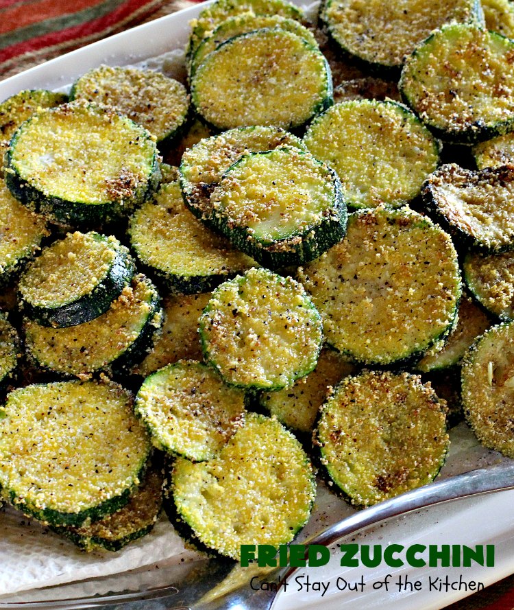 Fried Zucchini | Can't Stay Out of the Kitchen | this is the most delicious way to serve #zucchini. It's quick & easy & absolutely mouthwatering. #GlutenFree #SideDish #FriedZucchini #GlutenFreeSideDish #Southern #cornmeal #SouthernSideDish