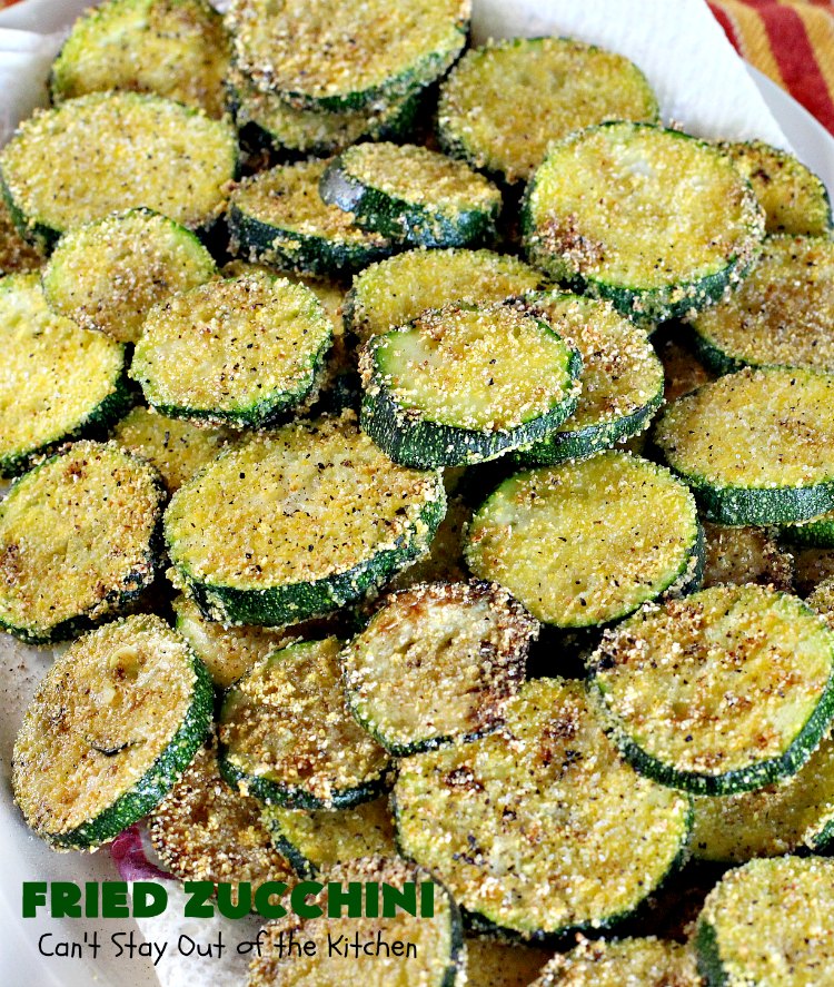 Fried Zucchini | Can't Stay Out of the Kitchen | this is the most delicious way to serve #zucchini. It's quick & easy & absolutely mouthwatering. #GlutenFree #SideDish #FriedZucchini #GlutenFreeSideDish #Southern #cornmeal #SouthernSideDish