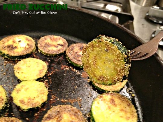 Fried Zucchini | Can't Stay Out of the Kitchen | this is the most delicious way to serve #zucchini. It's quick & easy & absolutely mouthwatering. #GlutenFree #SideDish #FriedZucchini #GlutenFreeSideDish #Southern #cornmeal #SouthernSideDish