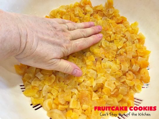 Fruitcake Cookies | Can't Stay Out of the Kitchen | we couldn't believe how fantastic these #Christmas #cookies were. They're great for #holiday baking. #cherries #apricots #fruitcake #dessert