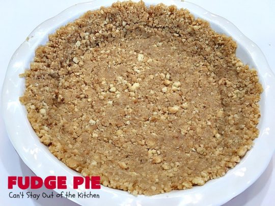 Fudge Pie | Can't Stay Out of the Kitchen | this amazing #ChocolatePie is rich, decadent and absolutely divine! Every bite will have you drooling. It's terrific for company or #holidays like #Easter or #MothersDay. #Pie #FudgePie #chocolate #HolidayDessert #EasterDessert #MothersDayDessert #FudgeDessert 