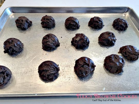 Fudgy Brownie Cookies | Can't Stay Out of the Kitchen | These #chocolate #cookies are awesome. I've made them 3 times in 2 weeks! They use 3 kinds of chocolate & are great for #holiday #baking. #dessert 