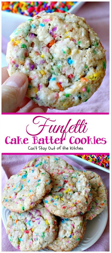 Funfetti Cake Batter Cookies | Can't Stay Out of the Kitchen