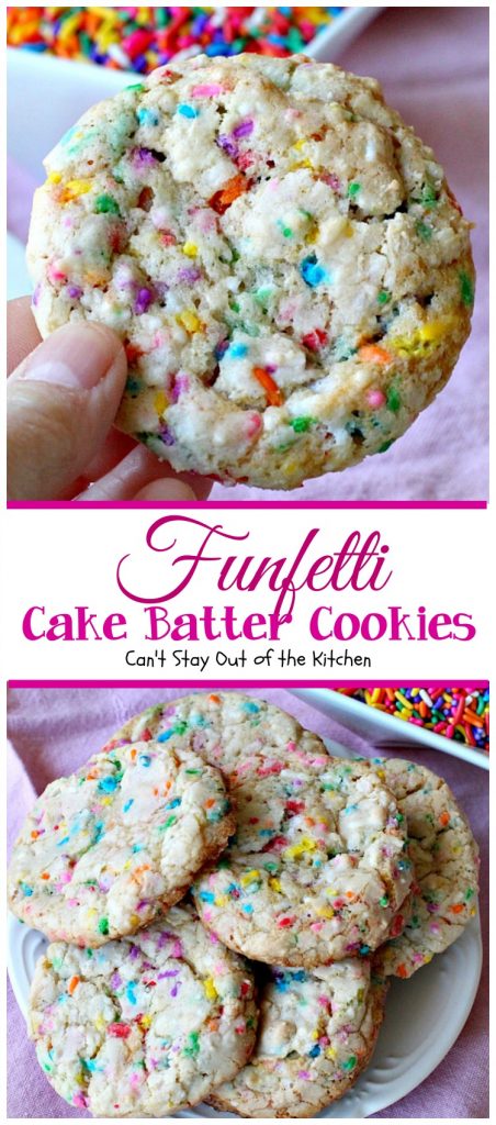 Funfetti Cake Batter Cookies | Can't Stay Out of the Kitchen