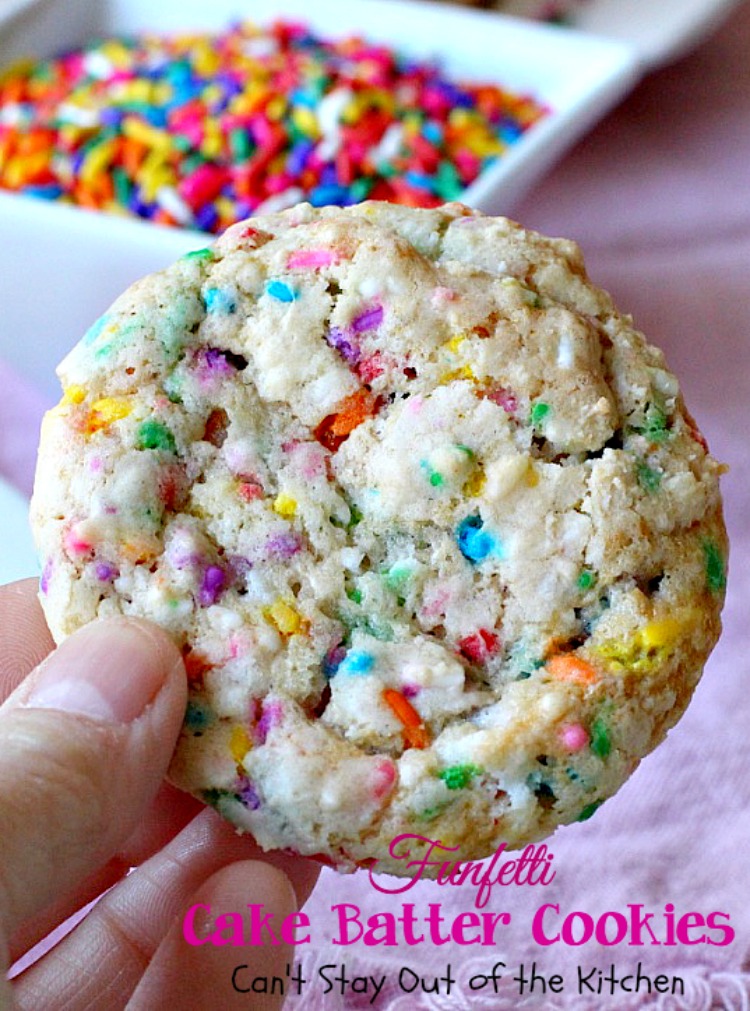 Funfetti Cake Batter Cookies | Can't Stay Out of the Kitchen