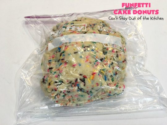 Funfetti Cake Donuts | Can't Stay Out of the Kitchen | my favorite #donut #recipe. These have delightful #almond flavoring in the donut & icing. #Sprinkles make everything better! Great for a #holiday #breakfast like #MemorialDay or #FathersDay. #Funfetti #FunfettiCakeDonuts #HolidayBreakfast
