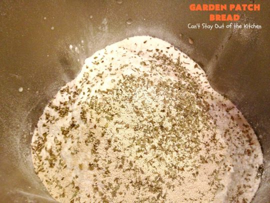 Garden Patch Bread | Can't Stay Out of the Kitchen | this delectable homemade #bread #recipe is made in the #breadmaker so it's incredibly easy. It uses simple garden veggies & it's also #vegan. #HomemadeBread #GardenPatchBread