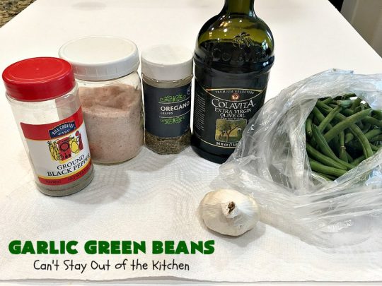 Garlic Green Beans | Can't Stay Out of the Kitchen | this quick & easy #GreenBeans #SideDish can be ready to serve in about 15 minutes! Wonderful for family or company dinners. #Healthy, #vegan #LowCalorie & #GlutenFree. #GarlicGreenBeans #GreenBeansSideDish