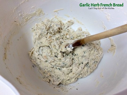 Garlic Herb French Bread | Can't Stay Out of the Kitchen | This is the best homemade #frenchbread you'll ever eat! Filled with all kinds of herbs and garlic, this bread is a great side for anything #Italian. #bread