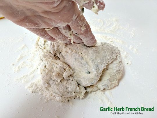 Garlic Herb French Bread | Can't Stay Out of the Kitchen | This is the best homemade #frenchbread you'll ever eat! Filled with all kinds of herbs and garlic, this bread is a great side for anything #Italian. #bread