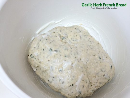 Garlic Herb French Bread | Can't Stay Out of the Kitchen | This is the best homemade #frenchbread you'll ever eat! Filled with all kinds of herbs and garlic, this bread is a great side for anything #Italian. #bread