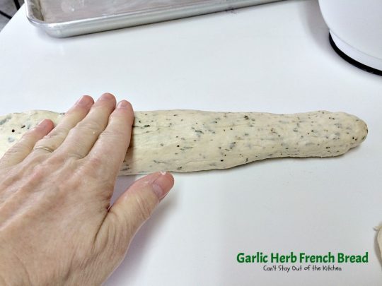 Garlic Herb French Bread | Can't Stay Out of the Kitchen | This is the best homemade #frenchbread you'll ever eat! Filled with all kinds of herbs and garlic, this bread is a great side for anything #Italian. #bread