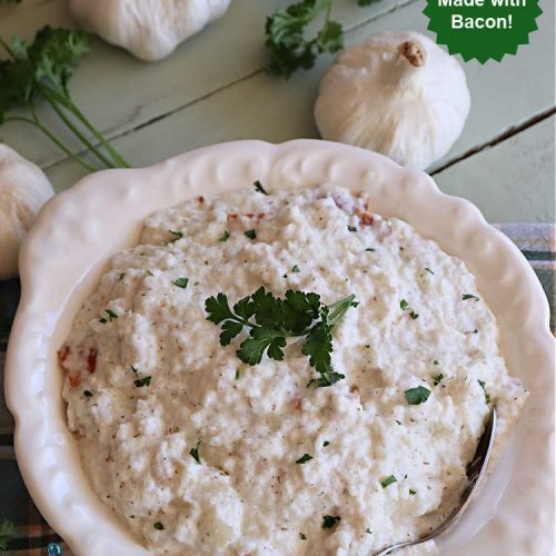 Garlic Mashed Turnips | Can't Stay Out of the Kitchen | this fabulous #SideDish is made like #GarlicMashedPotatoes but with #turnips instead. It also includes #bacon which adds a savory deliciousness that can' be beat. Terrific accompaniment for #Christmas, #Easter or #Thanksgiving dinners, company dinners or for #steak, #chicken or #pork. #garlic #GlutenFree #GarlicMashedTurnips