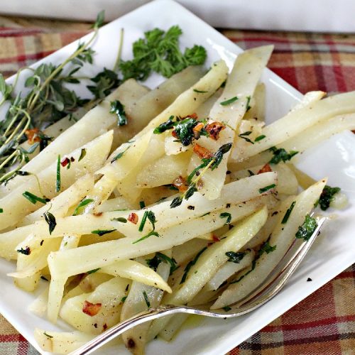 Garlic and Herb Fries | Can't Stay Out of the Kitchen