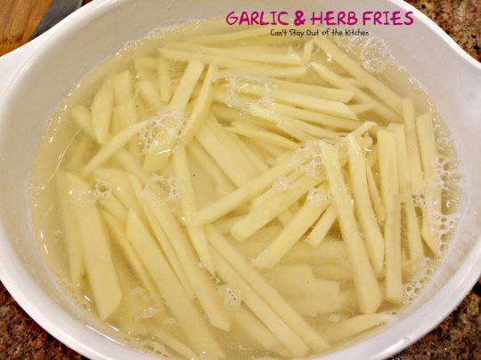 Garlic and Herb Fries | Can't Stay Out of the Kitchen | these oven #fries are succulent and amazing! Quick and easy, too. #Frenchfries #potatoes #glutenfree