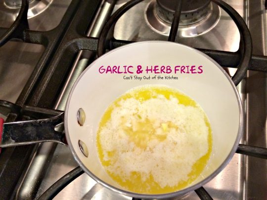 Garlic and Herb Fries | Can't Stay Out of the Kitchen | these oven #fries are succulent and amazing! Quick and easy, too. #Frenchfries #potatoes #glutenfree