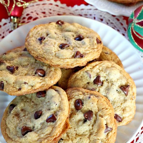 Ghirardelli's Gluten Free Chocolate Chip Cookies | Can't Stay Out of the Kitchen | these fabulous #ChocolateChipCookies are made with #GlutenFree flour & #GhirardellisChocolateChips. Mouthwatering & scrumptious treat for #holiday #baking. #ChristmasCookieExchange #Chocolate #ChocolateChips #GlutenFreeDessert #ChocolateDessert #GhirardellisGlutenFreeChocolateChipCookies #HolidayDessert #Ghirardellis