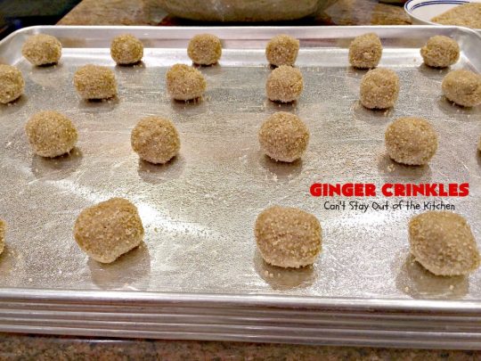 Ginger Crinkles | Can't Stay Out of the Kitchen | these classic #cookies are favorites for #holiday baking and #Christmas cookie exchanges. #dessert