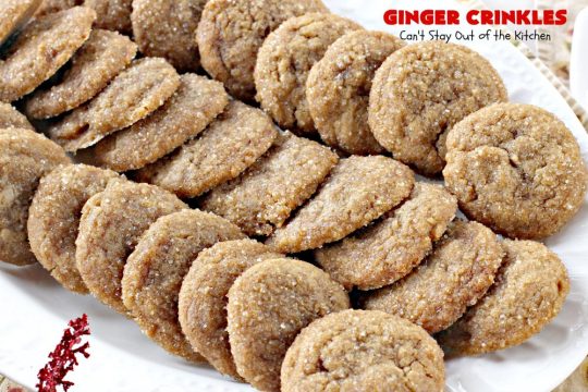 Ginger Crinkles | Can't Stay Out of the Kitchen | these classic #cookies are favorites for #holiday baking and #Christmas cookie exchanges. #dessert