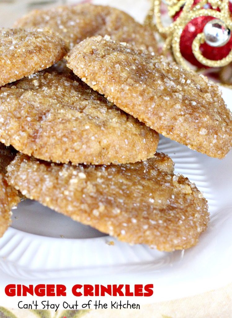 Ginger Crinkles | Can't Stay Out of the Kitchen | these classic #cookies are favorites for #holiday baking and #Christmas cookie exchanges. #dessert