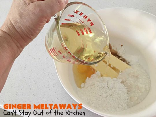 Ginger Meltaways | Can't Stay Out of the Kitchen | these scrumptious melt-in-your-mouth #cookies include #CrystalizedGinger & vanilla chips. They are phenomenal & perfect for a #ChristmasCookieExchange, #holiday #baking or parties or even potluck dinners! #ginger #ChristmasCookie #GingerMeltaways #ParadiseFruitCompany #ParadiseCandiedFruit
